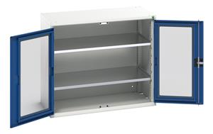 Verso 1050W x 550D x 900H Window Cupboard 2 Shelves Verso Glazed Clear View Storage Cupboards for Tools with Shelves 28/16926275.11 Verso 1050W x 550D x 900H Win Cupd 2S.jpg